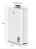 Eccotemp - Builder Series Indoor 6.8 GPM Natural Gas Tankless Water Heater, dimensions